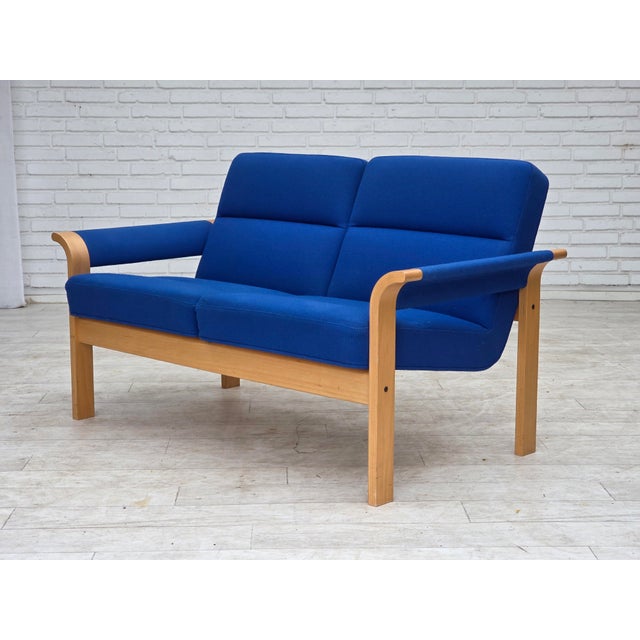 Danish Two-Seater Sofa with Wool Upholstery by Magnus Olesen, 1970s For Sale - Image 6 of 18