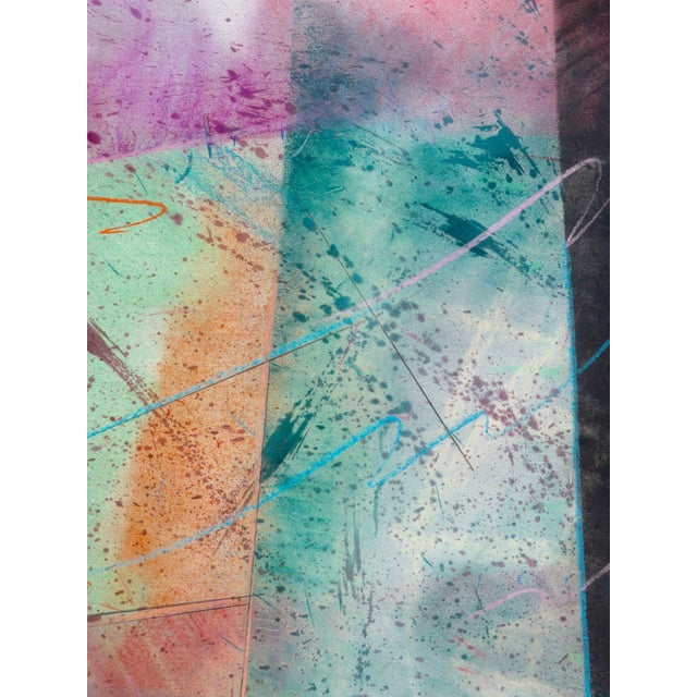 Contemporary "Colors in Geometry" Contemporary Abstract Pastel Drawing on Paper by Martha Holden For Sale - Image 3 of 5