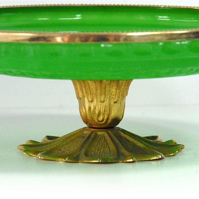Green Opaline Glass Dish, France, 1950s For Sale - Image 9 of 10