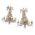 19th Century Italian Giltwood Chandeliers With Crystals and Beads - a Pair For Sale