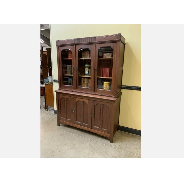 Brown Art Deco Display Buffet, 1930 For Sale - Image 8 of 9