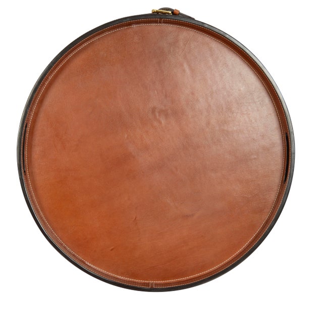 Traditional Maitland-Smith Leather Buckle Tray For Sale - Image 3 of 3
