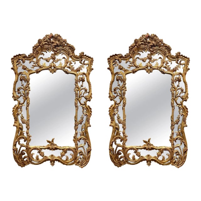 Italian Carved and Giltwood Mirrors For Sale - Image 9 of 9