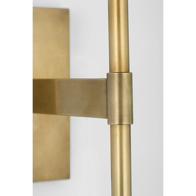 Metal Waterford for Visual Comfort Signature Blaze 19" Tail Sconce in Natural Brass with Clear Crystal For Sale - Image 7 of 13