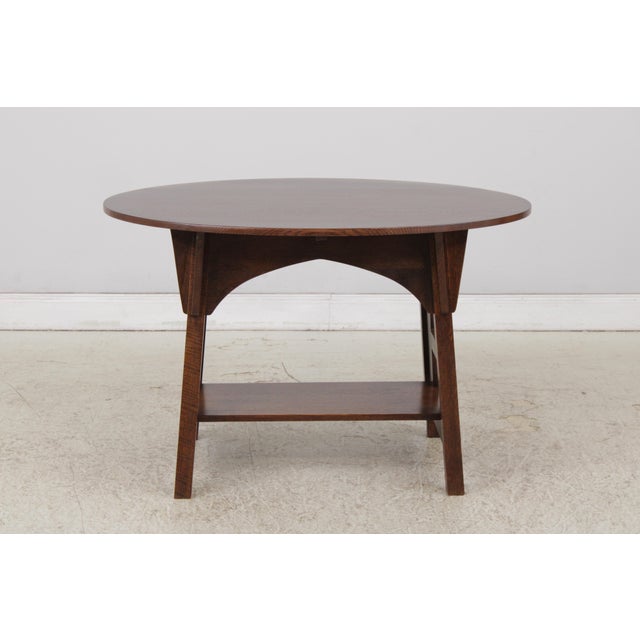 Age: C.2006 Details: Finish no.31 High Quality Construction Arts & Crafts Style Limbert Design Stretcher Base Frame...