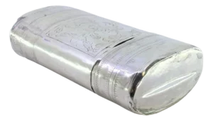 Silver Cigar Case with Engraved Wreaths