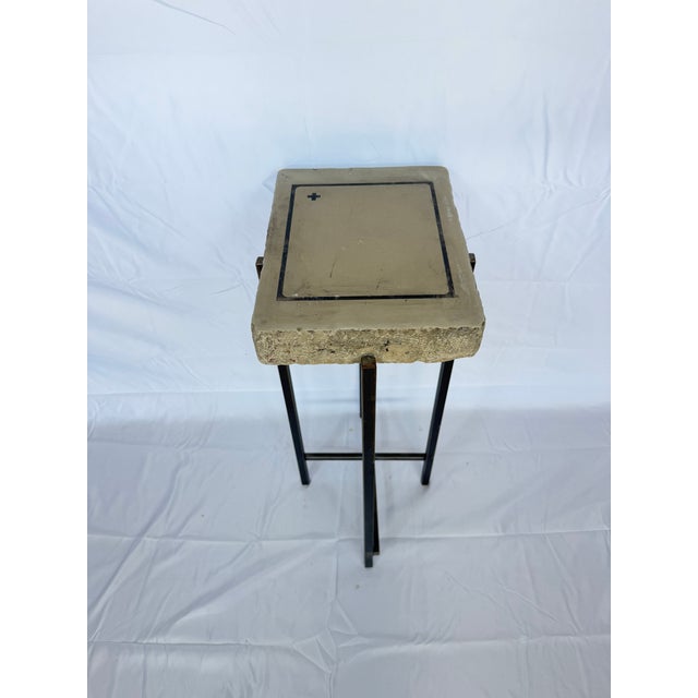 Stone Printing Stone Side Table For Sale - Image 7 of 7