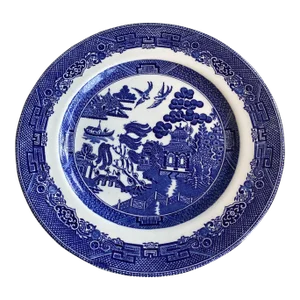 2000s Johnson Brothers England Blue Willow Dinner Plate, Made in England