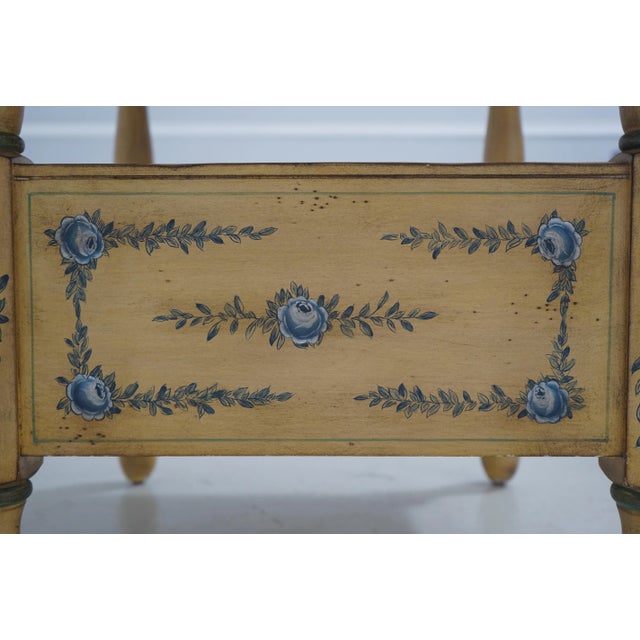 Country Paint Decorated Round Dining Room Table For Sale - Image 11 of 12