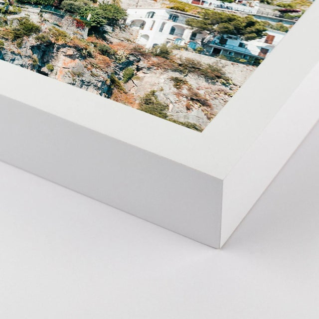 DESCRIPTION: Positano 1 by Natalie Obradovich in White Framed Paper, Small Art Print SPECIFICATIONS: Type: Framed Paper....