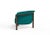 Wood Modern Agnes Armchair in Walnut and Teal Wool Fabric by Javier Gomez For Sale - Image 7 of 8
