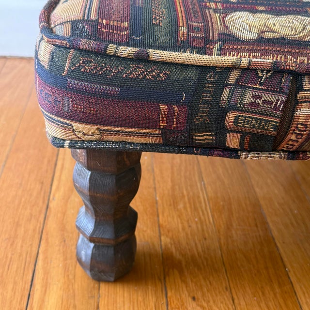 Small Midcentury Library Foot Stool For Sale - Image 6 of 6