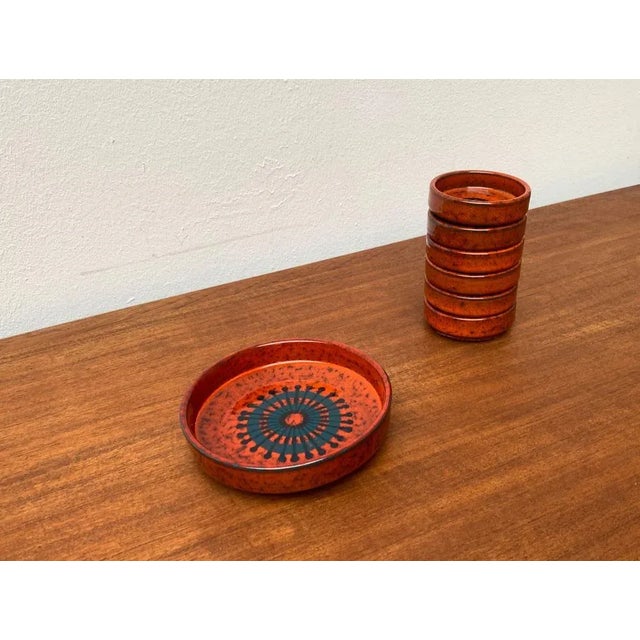 Black Mid-Century Ceramic Bowls, Set of 7 For Sale - Image 8 of 18