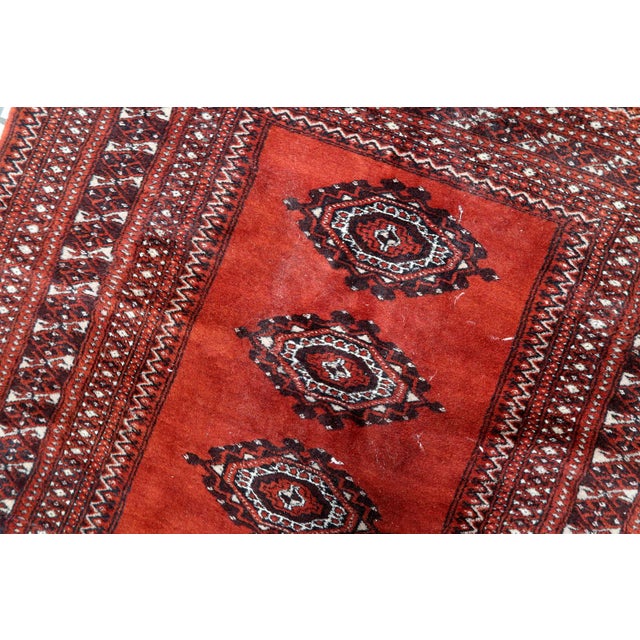 1950s, Handmade Vintage Uzbek Bukhara Rug 3' X 5.1' For Sale - Image 9 of 13