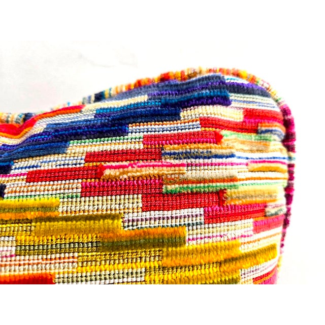 Kravet Couture Ikat Flame/Chevron Carved Velvet 22" Pillows For Sale In Miami - Image 6 of 15