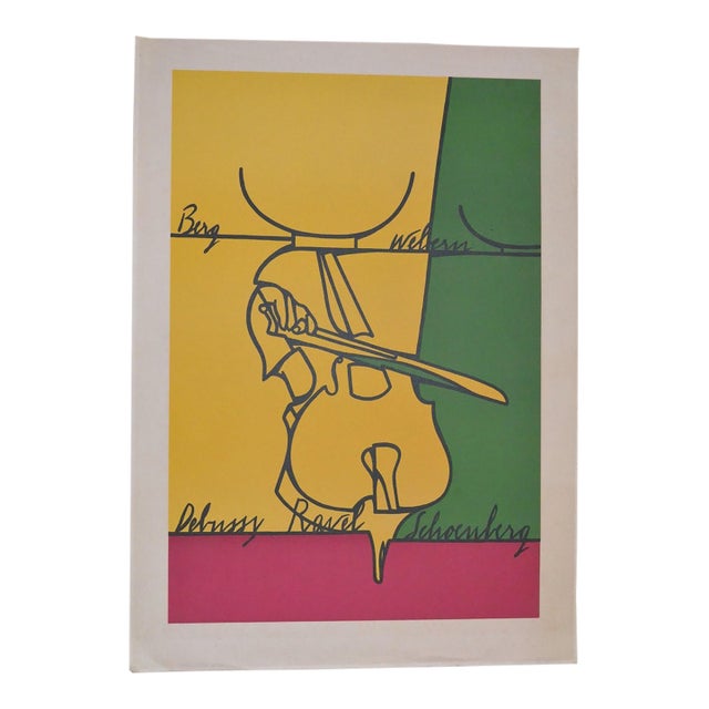 Valerio Adami “Moments Musicaux” Hand-Signed Original Lithograph, Fondation Maeght, 1976 For Sale