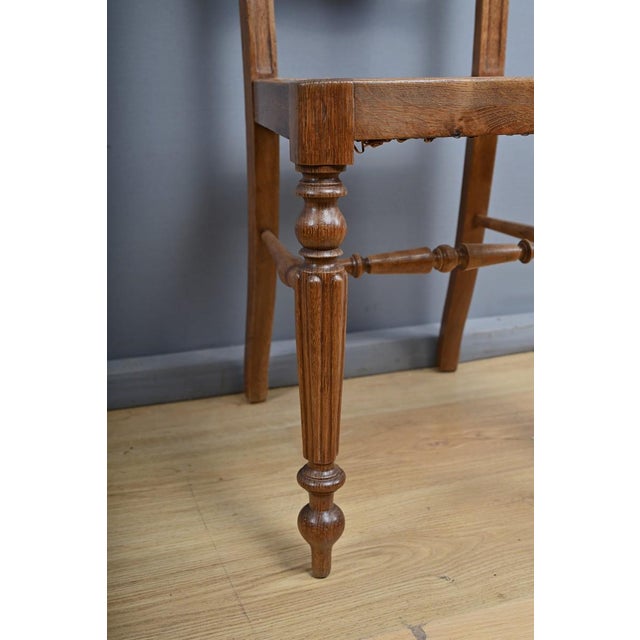 Louis Philippe Oak Chairs, Late 19th Century, Set of 5 For Sale - Image 15 of 18