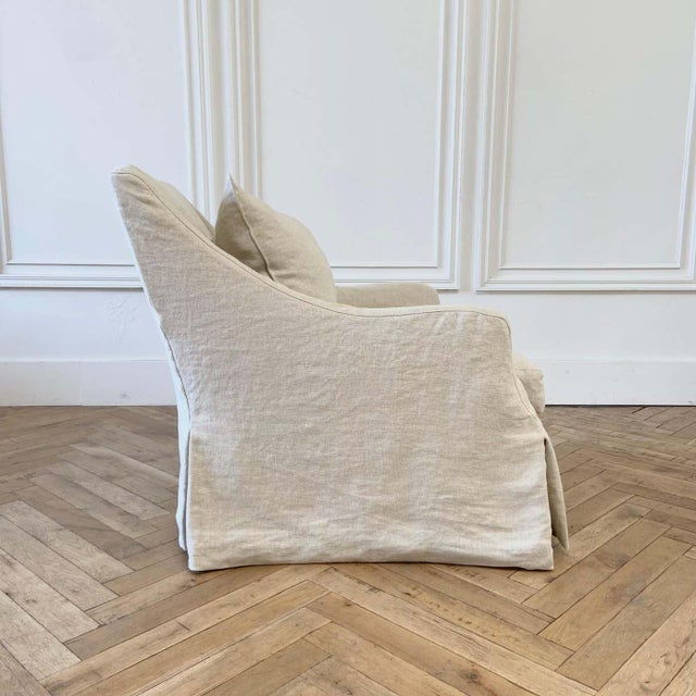 Lucy Slip Cover Swivel Chair For Sale In Los Angeles - Image 6 of 6