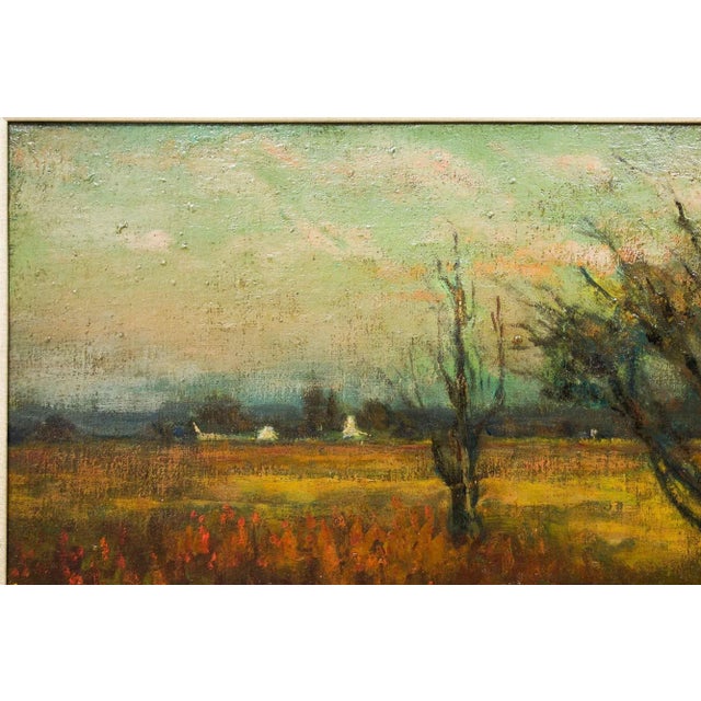 Pennsylvania Impressionist Landscape Painting "Evening Pasture" by Frederick Wagner For Sale - Image 4 of 12