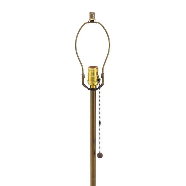 Mid 20th Century Vintage Mid Century Walnut Base Marble-Top Table Lamp For Sale - Image 5 of 8