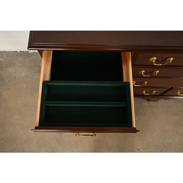 Wood Harden Furniture Georgian Solid Cherry Wood Eleven-Drawer Dresser For Sale - Image 7 of 14