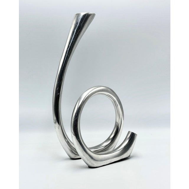 Curly Aluminium Candleholder from Les Objects, 1980s For Sale - Image 15 of 15