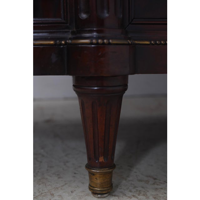 Antique French Louis XVI Marble Top Inlaid Mahogany Sideboard For Sale - Image 14 of 18