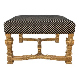 Antique French Louis IV Ottoman For Sale