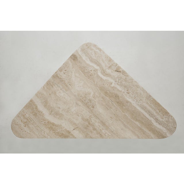 Triangular Travertine Table, 1970s For Sale - Image 17 of 18