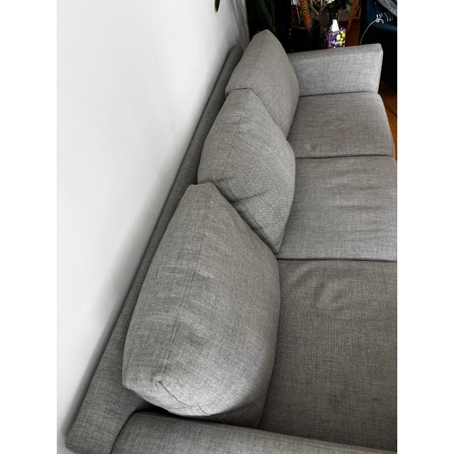 2020s Crate & Barrel Like New Gray Sofa - Only 6 Months Old For Sale - Image 5 of 5