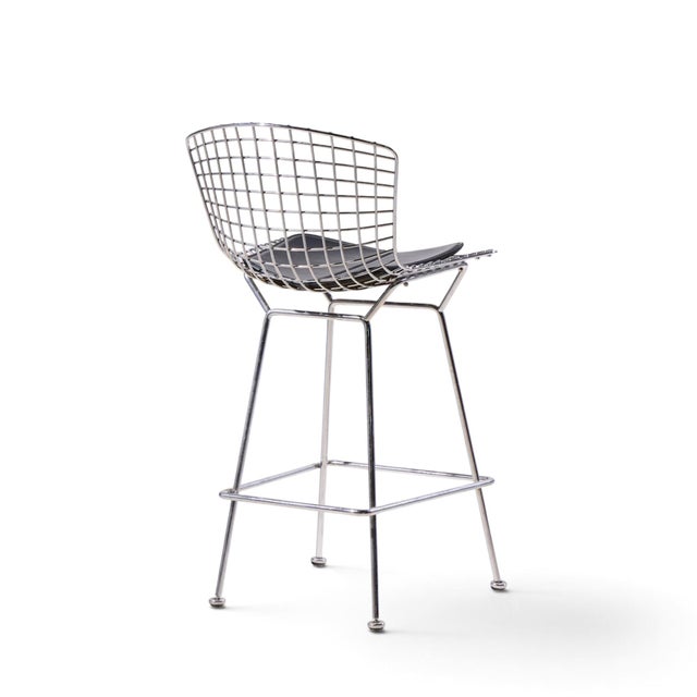 Harry Bertoia for Knoll Mid Century Chrome Bar Stools - Set of 4 For Sale - Image 10 of 13
