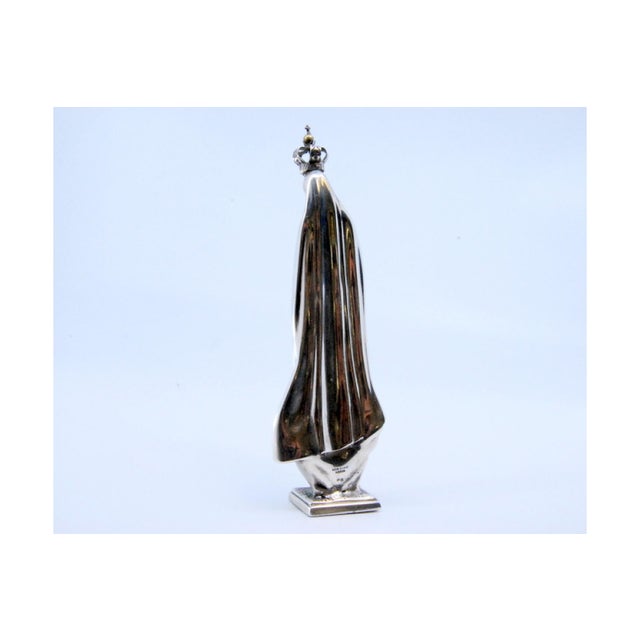 Silver Statuette of Our Lady of Fatima For Sale - Image 3 of 11