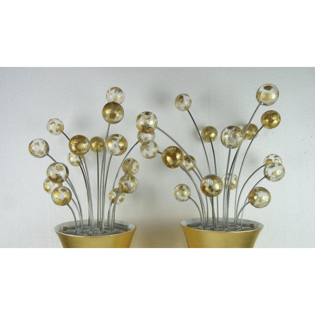Contemporary 24k Gold Leaf "Pop" Sconces Designed by Fisher Weisman for Boyd Lighting - a Pair For Sale - Image 3 of 13