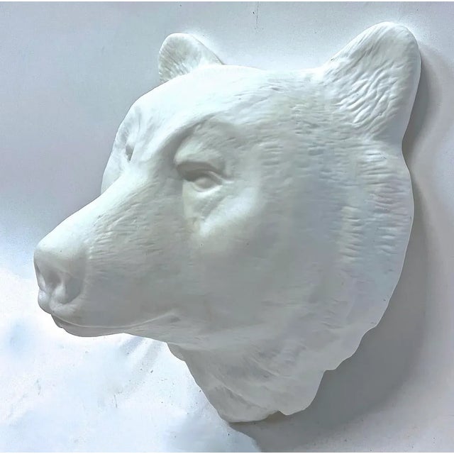 Vintage bone china bear face hanging light with light insert with cord. Hanging hole on the back. Marked "Fine Bone China,...