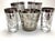 Vintage Kimiko Silver Guardian Shield Bar Set - 8 Tumblers Ice Bucket Caddy For Sale - Image 4 of 4