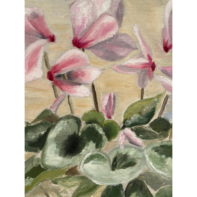 Ada, Still Life with Pink Flowers, 1986, Oil on Canvas, Framed For Sale - Image 10 of 18