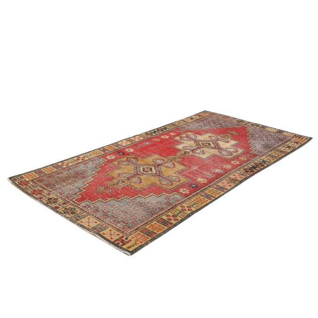 Mid 20th Century Vintage Decorative Turkish Konya Rug For Sale - Image 4 of 7