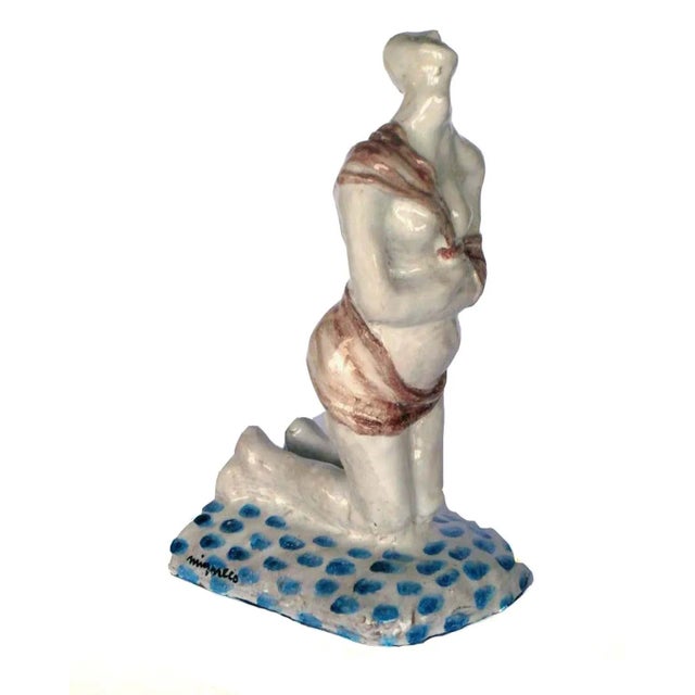 Italian Fishing Sculpture by Giuseppe Migneco for Ceramica Rossicone, 1970s For Sale - Image 9 of 9