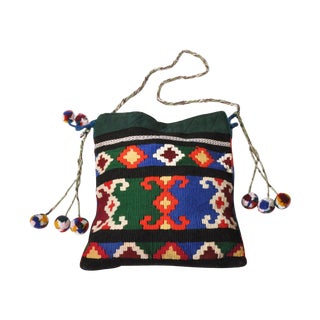 Vintage Ethnic Wool Bag For Sale