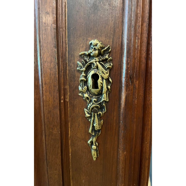 Antique French Walnut Three Door Armoire For Sale - Image 9 of 17
