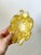 1950s Barovier & Toso Murano Yellow Spots Gold Flecks Italian Art Glass Flower Form Bowl For Sale - Image 9 of 16