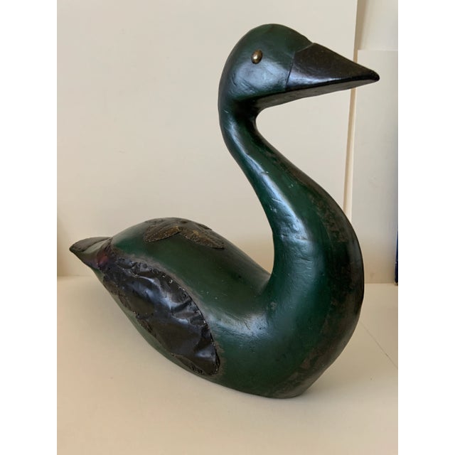 1960s Folk Art Goose Carving For Sale - Image 10 of 11