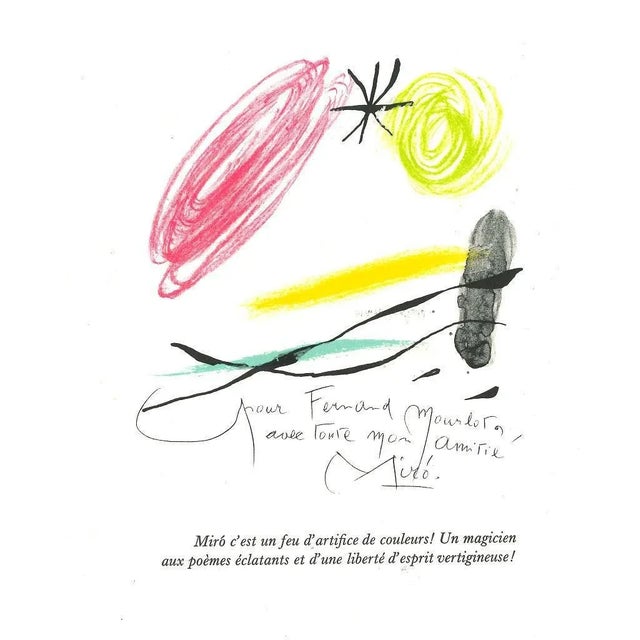 Mirò Composition from A même la pierre is a splendid lithograph realized by Joan Mirò. The artwork is from A même la...