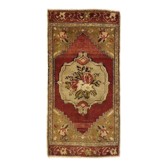 Vintage Turkish Yastik Rug - 01'07 X 03'02 For Sale