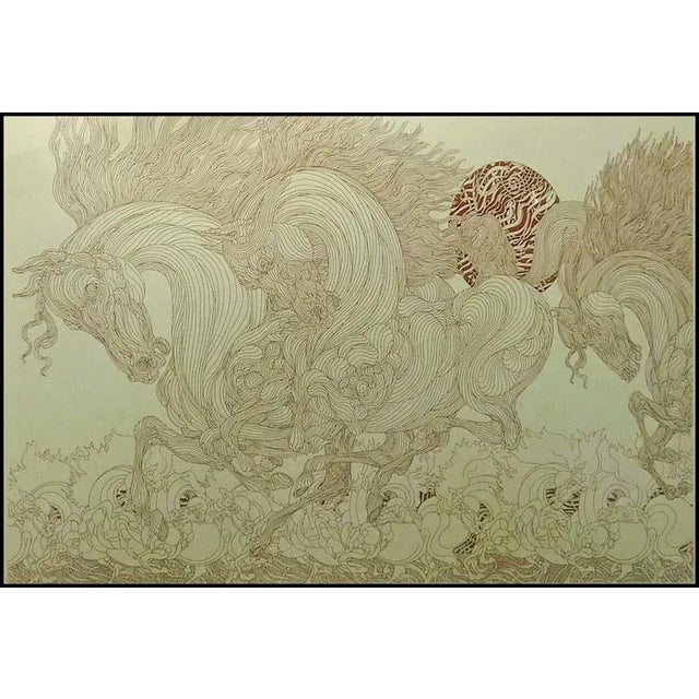 Guillaume Azoulay "Parade" Etching on Paper Hand Signed Framed For Sale In Denver - Image 6 of 6