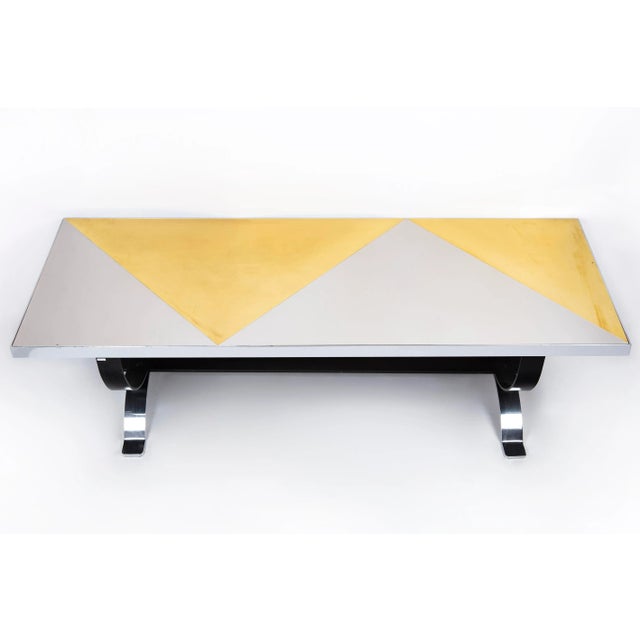 Small Brass and Steel Coffee Table by Sandro Petti, 1970s For Sale - Image 6 of 6