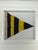 Vintage large yellow & black nautical yacht club pennant. There are 2 other large yellow & black nautical flags that go...