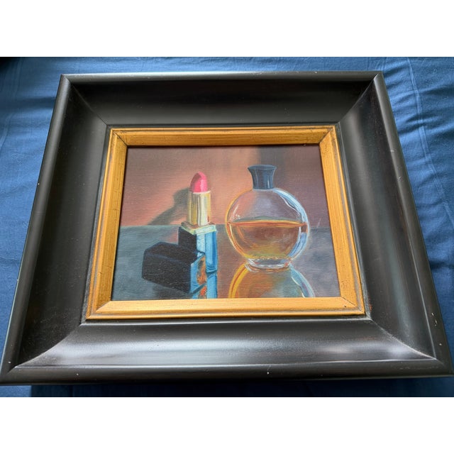 Modern Giclée Painting Elizabeth McGhee Framed Makeup With Perfume Print For Sale - Image 3 of 6