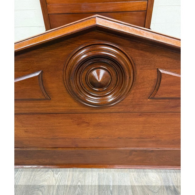 Wood Antique Full Size Victorian Carved Walnut Bed For Sale - Image 7 of 18