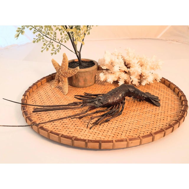 Edo Okimono Bronze Reticulated Rock Lobsters Signed For Sale - Image 4 of 13